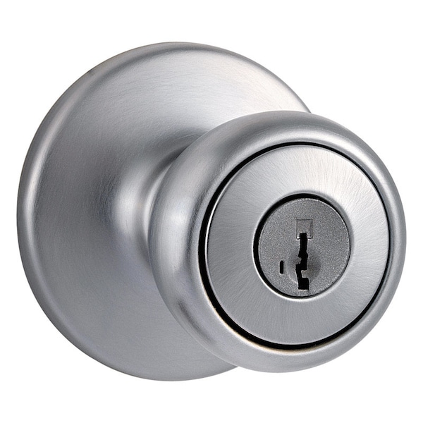 Kwikset SmartKey Tylo Smart Key Satin Chrome Entry Door Knob 1-3/4 in. 94002-870 - main